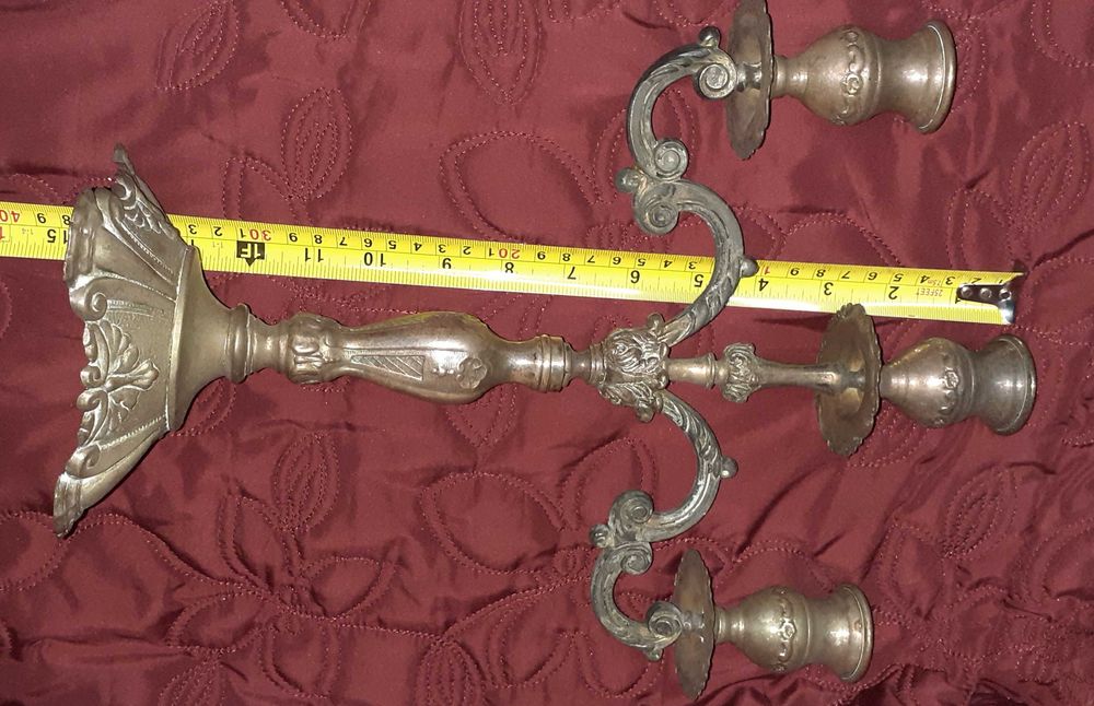 Castiçal em Latão com Banho de Casquinha