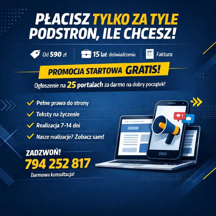 Strona internetowa już od 590 zł - BEZ PRZEPŁACANIA!