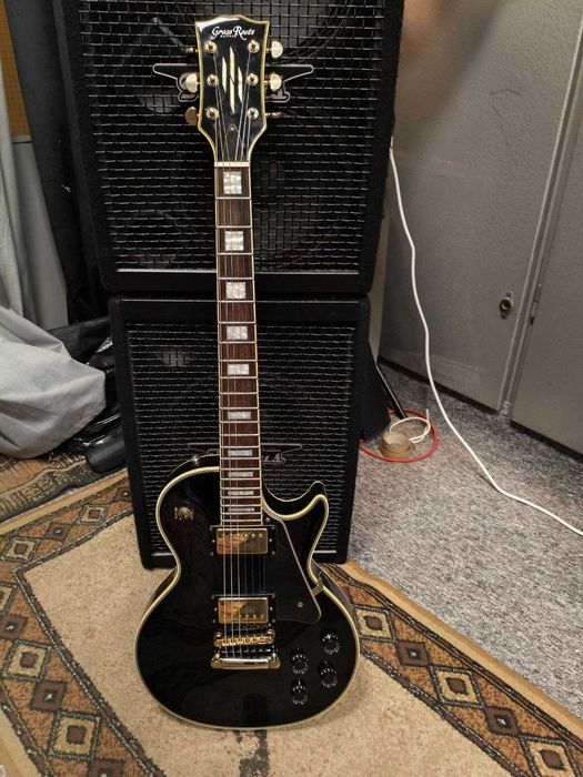 GrassRoots Les Paul Black Custom Duncan Designed