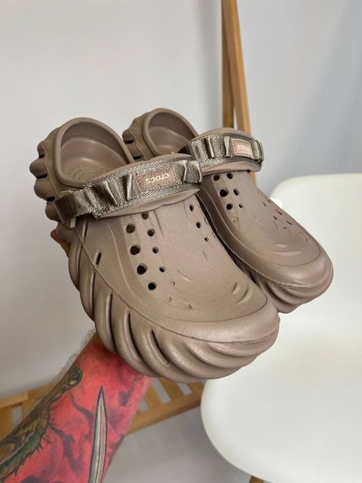 Оригінал CROCS Echo Clog 42, 43, 44 | Білі та коричневі крокси сабо
