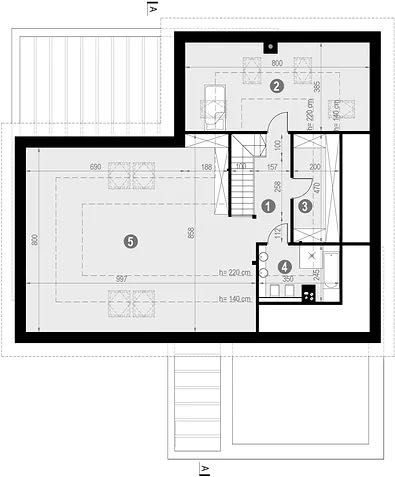 Projekt domu parterowego z poddaszem Homekoncept 29
