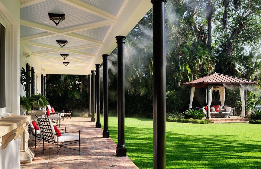 Системы полива и тумана для кафе и сада