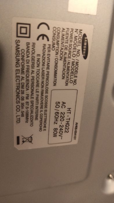 Zestaw kino domowe Samsung 5.1 dvix stan b.dobry