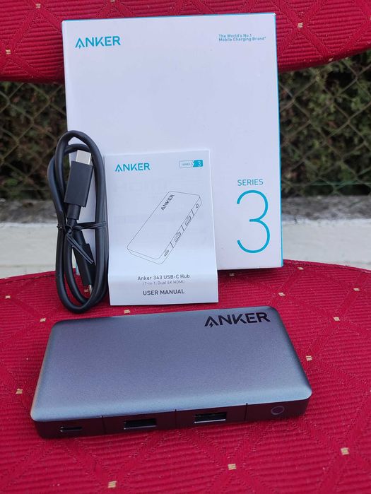 Hub USB 3.2 HDMI USB-C rozdzielacz Rozgałęźnik Adapter splitter Anker 343 do komputera PC Laptopa