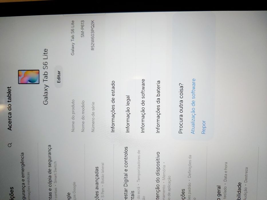 Tablet Galaxy S6 lite