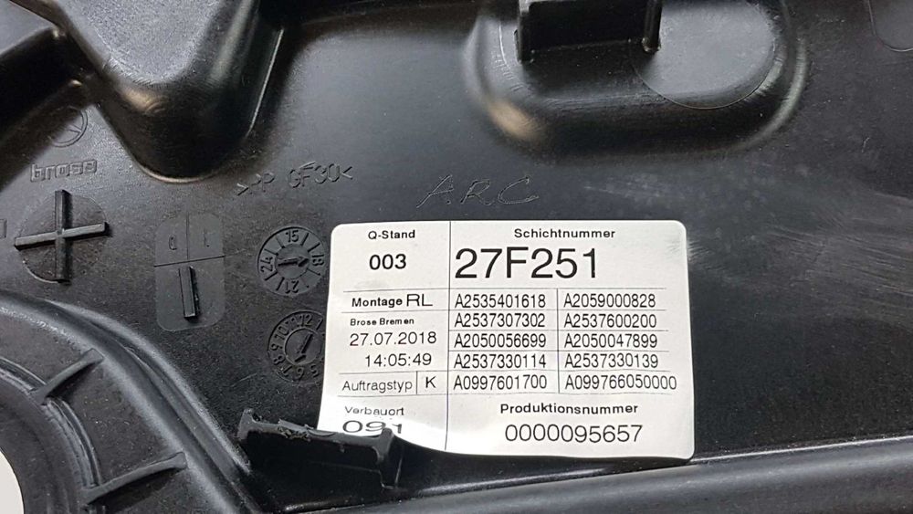 ELEVADOR TRASEIRO ESQUERDO MERCEDES CLASE GLC COUPE (BM 253)(6.2016->) GLC 220 D...