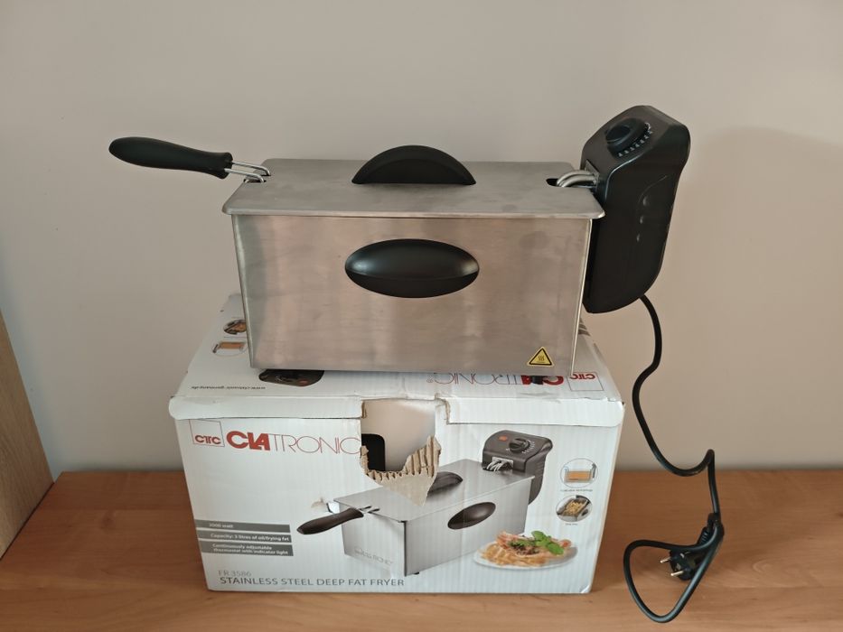 Frytkownica Olejowa Tradycyjna na Olej 2000W mocna 3L, użyta 2 razy!