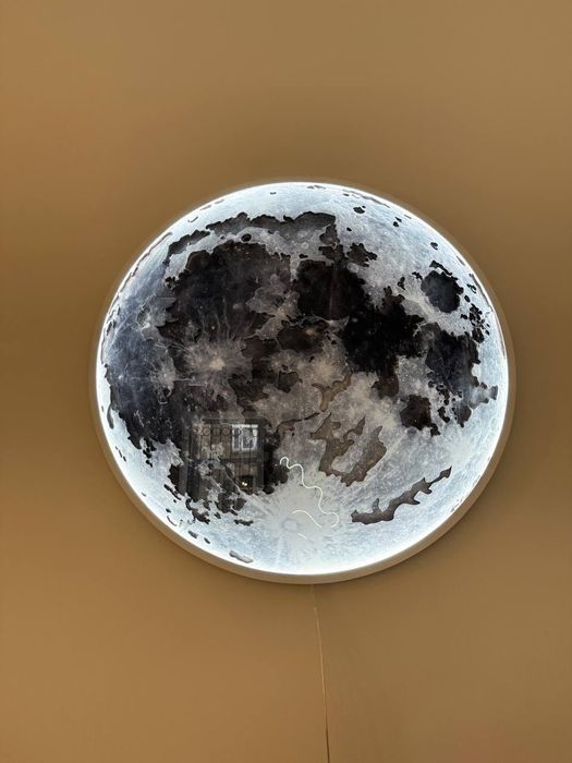 Led місяць та неонова вивіска губки/лампа