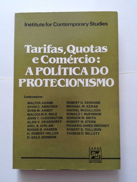 livro - Tarifas, quotas e comércio: A política do proteccionismo.