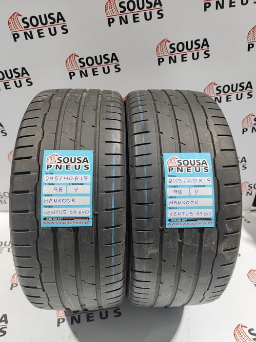 2 pneus semi novos 245-40R19 Hankook Ventus S1 Evo 3 - Oferta Portes