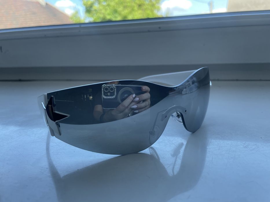 Okulary Y2k gwiazdy lustrzane