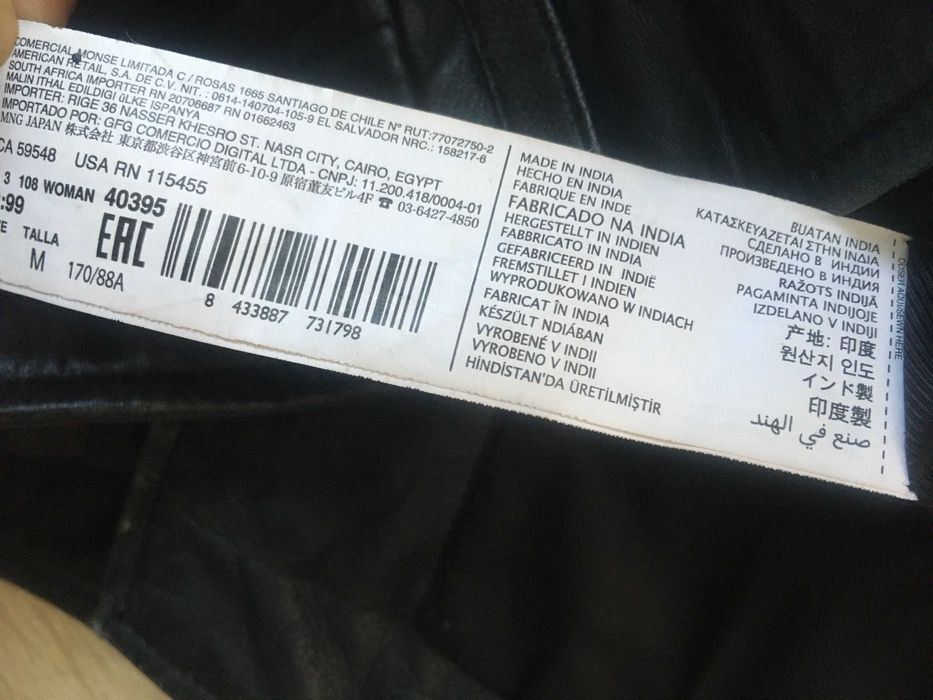 MANGO CASACO PELE M Original Motorcycle Preto Genuine Leather