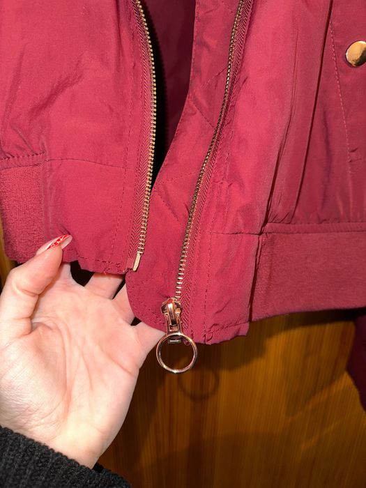 Bomberka bordowy czerwony Bershka