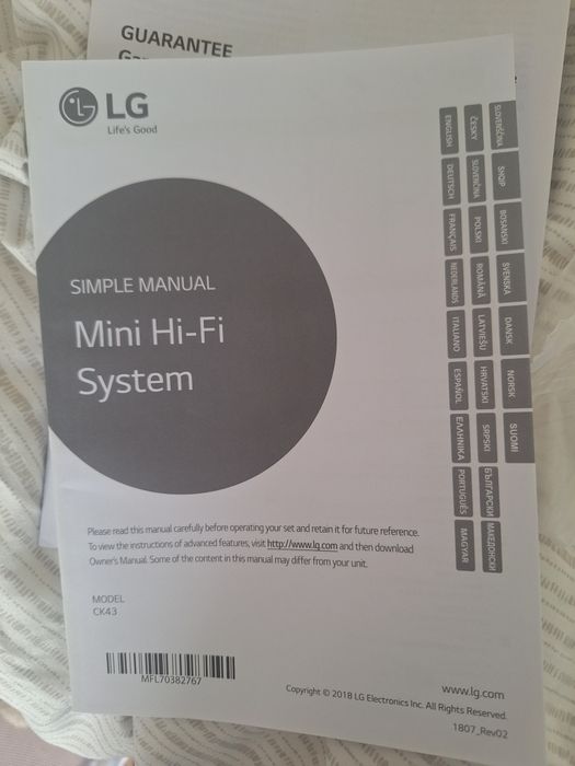 Sistema de som LG nunca usado