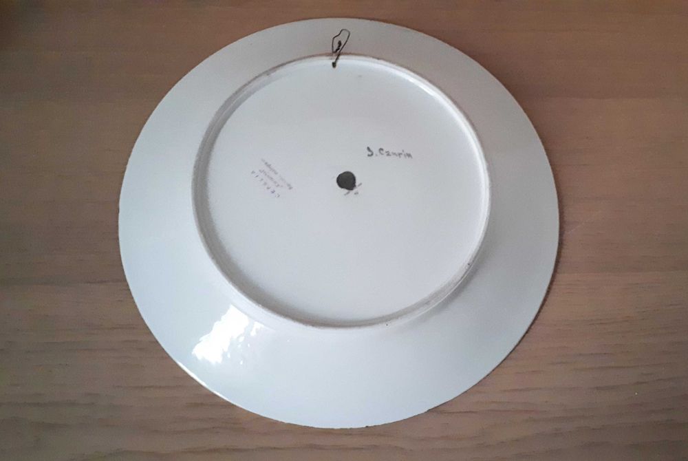 duża patera Chodzież Kwiatogal Cepelia talerz ręcznie malowany vintage