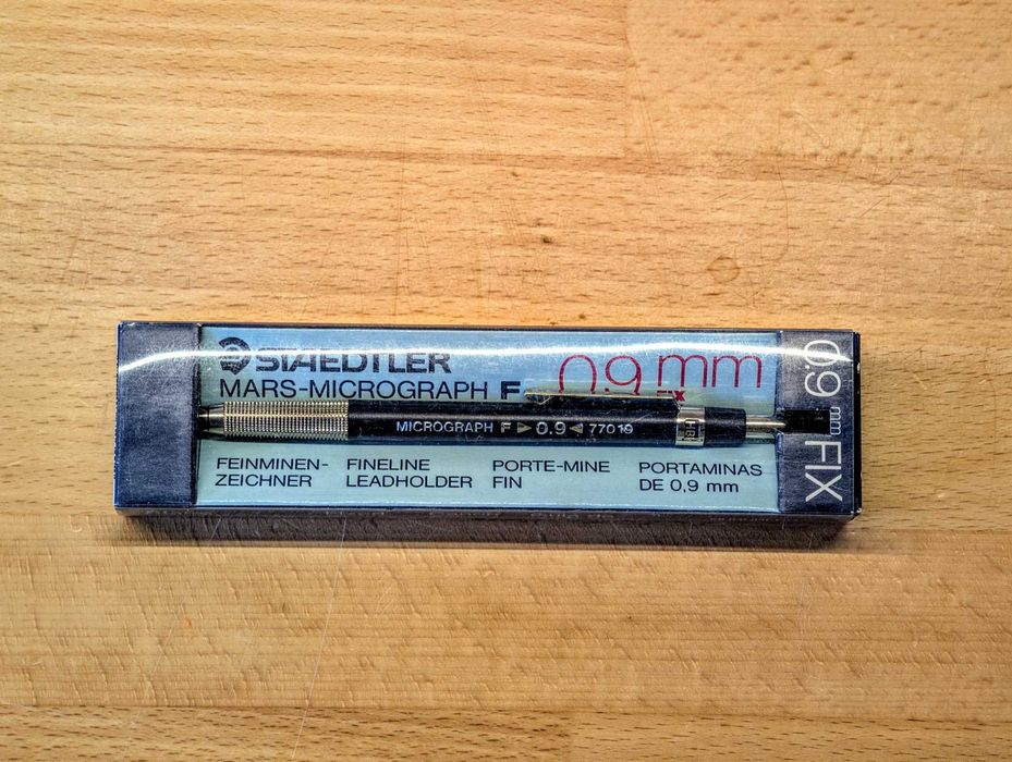 Staedtler Mars Micrograph F 77019 0,9 mm – NOS, fabrycznie zapakowany (lata 80.)
