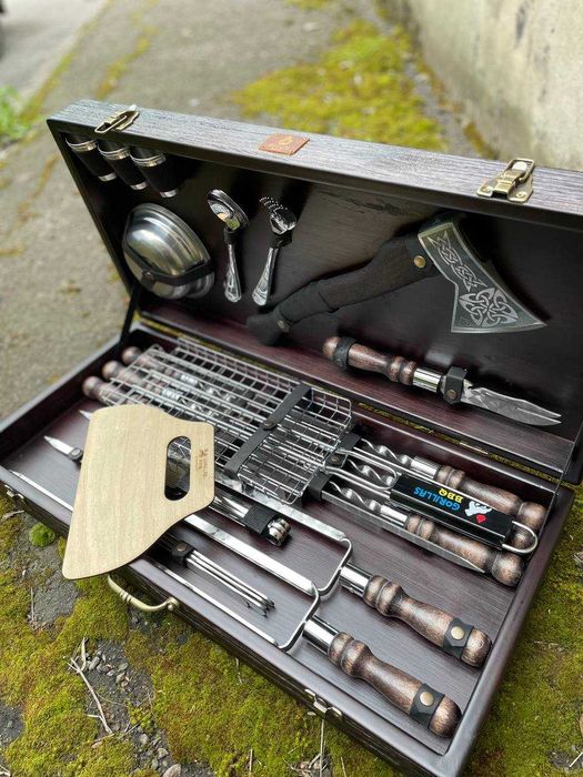 Набір шампурів Зубр 2.0 BS51 Набор для шашлыка на подарок