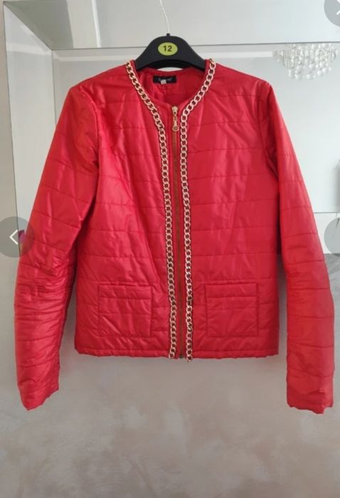 Marelina pikowana damska kurtka 36 ze złotymi zdobieniami