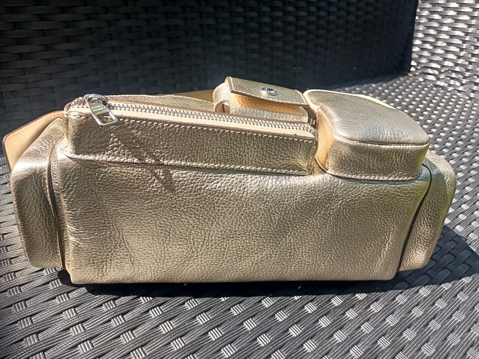 Сумка кожаная золото Karya