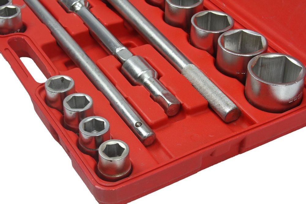 KLUCZE NASADOWE 21PCS 3/4" 19-50mm 6-kątne zestaw