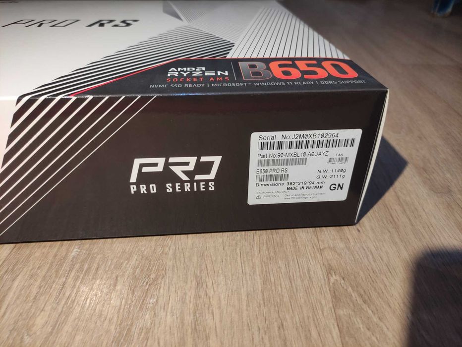 Комплект  ASRock B650 Pro RS , Ryzen 5 7500F основа ігрового ПК