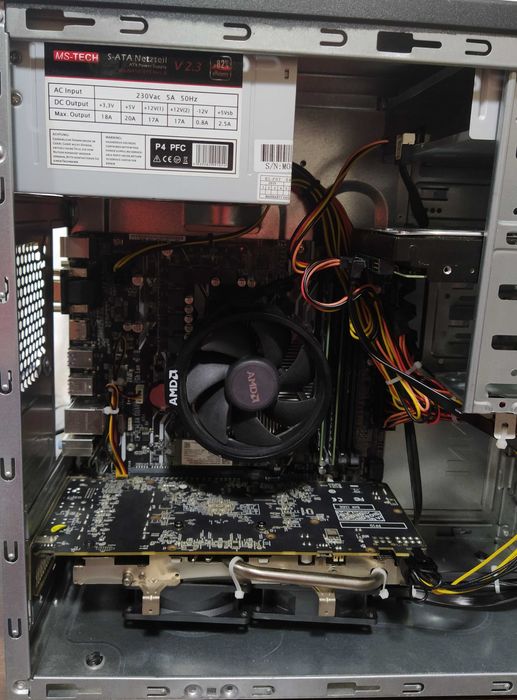 Системник AM4 сокет, Ryzen 5 2600, 24gbDDR4, 256SSD, RX 580 8gb/256bit ...