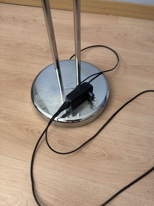 Candeeiro de Pé LED Regulável com Luz de Leitura