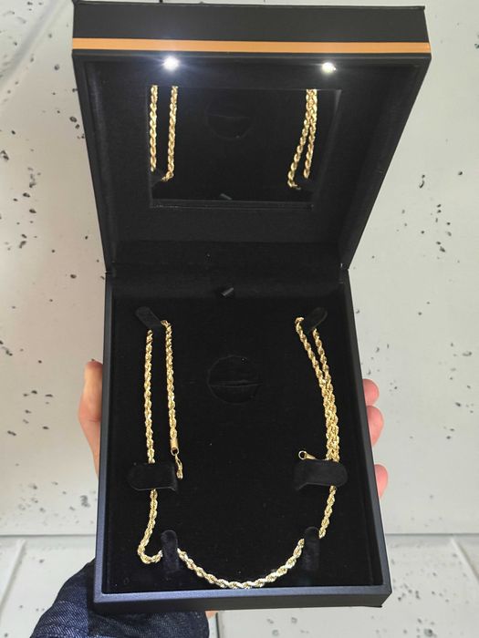 Nowy, złoty łańcuszek 18k 750 - splot rope / diamond cut - 36,81 g