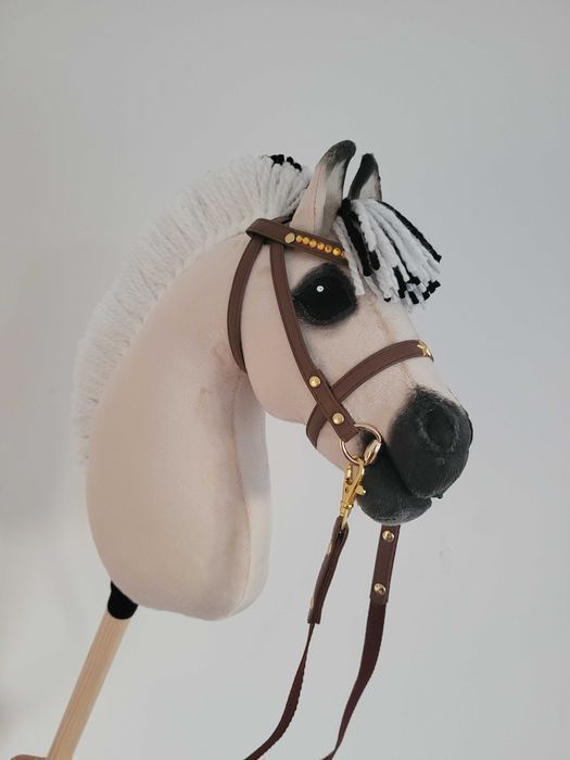 Konik Hobby Horse Fiord A4 ręcznie szyty z minky,zestaw z ogłowiem#362