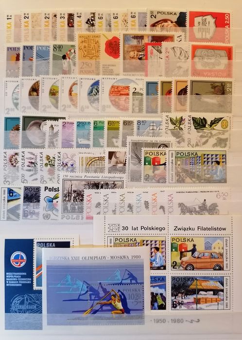 Znaczki roczniki 1980-89