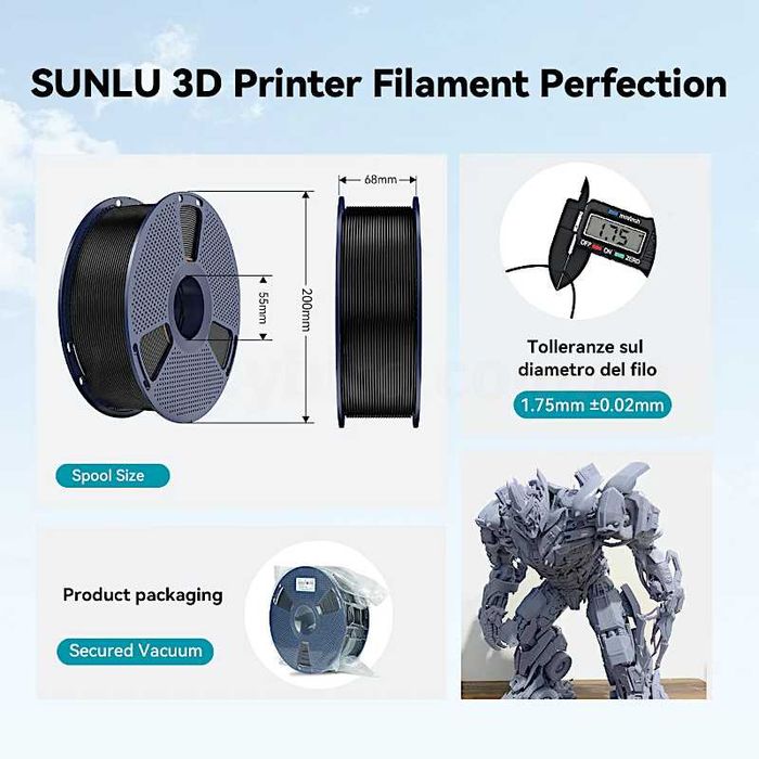 Sunlu PLA+ Пластик для 3D друку 1кг