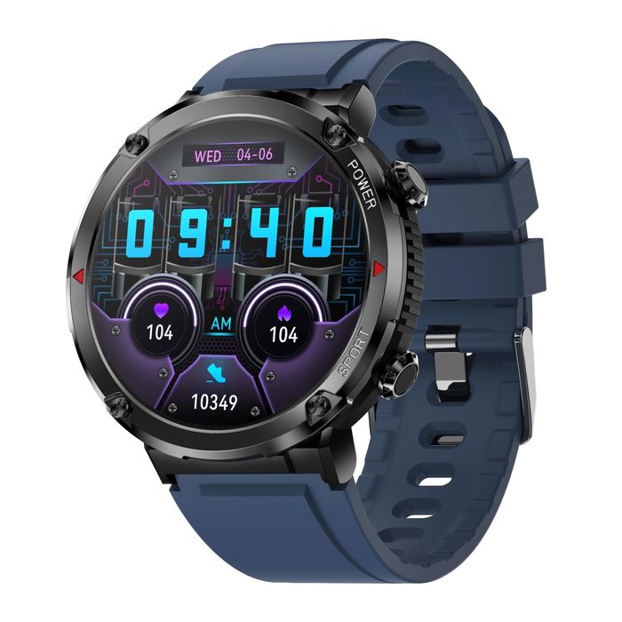 smartwatch gravity gt21-5 + granatowy pasek silikonowy
