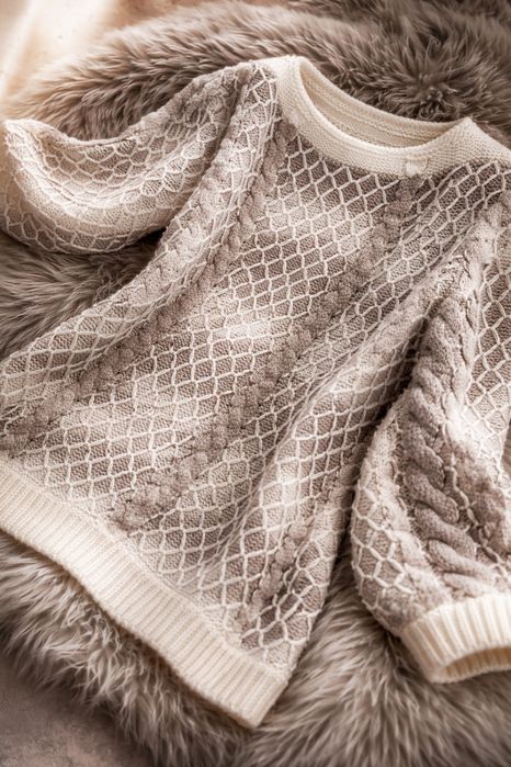 Sweter damski, wzór plaster miodu