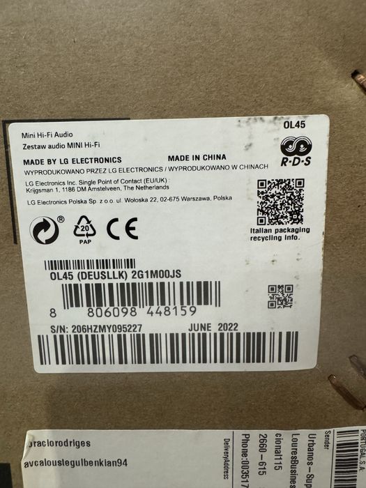 LG box x boom ol 45