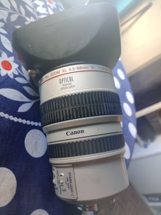 Lente Canon 16x zoom XL 5.5-88mm IS 1:1.6-2.6