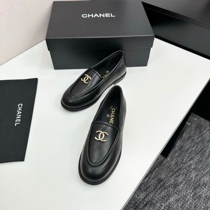Mokasyny Chanel Black Leather
