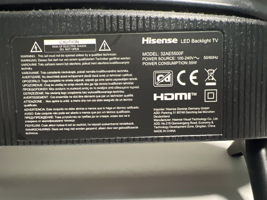#1835 Hisense 32AE5500F series 5 smart tv netflix disney youtube wifi