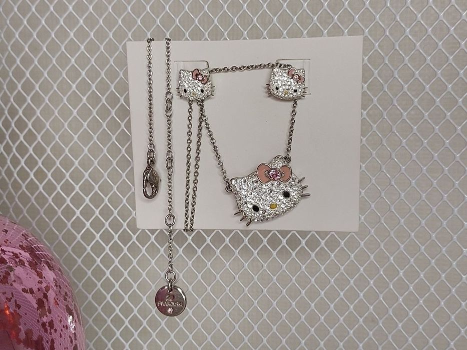 Комплект оригінал Swarovski / Сваровські  | Лімітована Hello Kitty