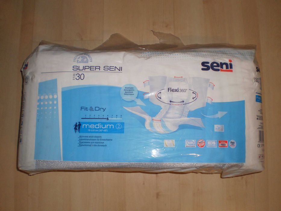 Pampersy pieluchomajtki SUPER SENI 30szt MEDIUM B. tanio!! okazja!!