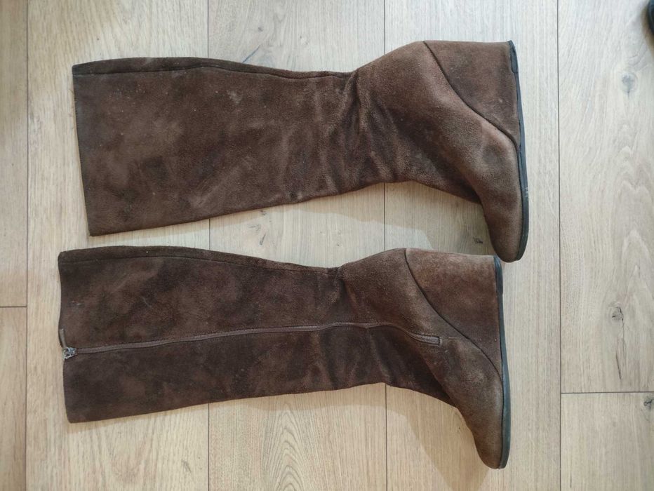 Botas ZARA camurça castanho 38