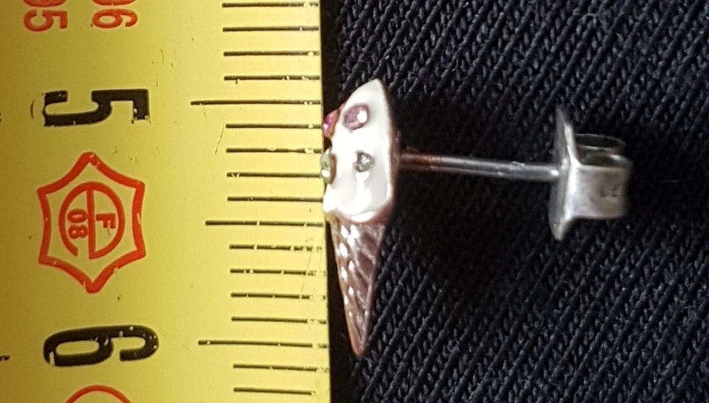 Kolczyki lody w rożku
