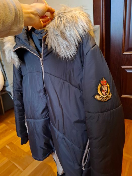 Kurtka zimowa ciążowa. Czarna. Rozmiar L.