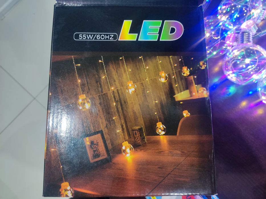LED Lampki Bombki Kule Girlanda Kurtyna Led MULTI KOLOR / BIAŁE CIEPŁE