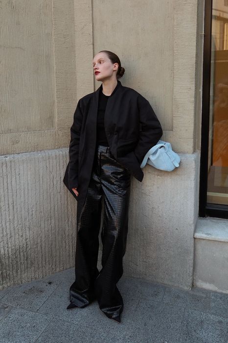 Штани-палаццо з еко-шкіри MOCKO