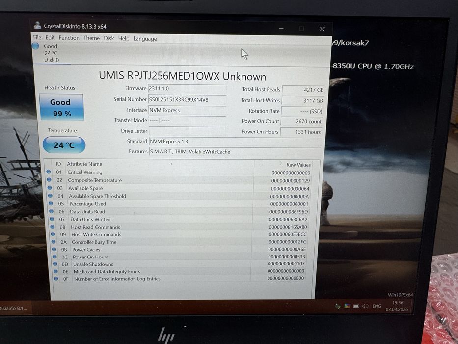 SSD диск Union Memory AM611 256Gb NVMe PCIe M.2 2242