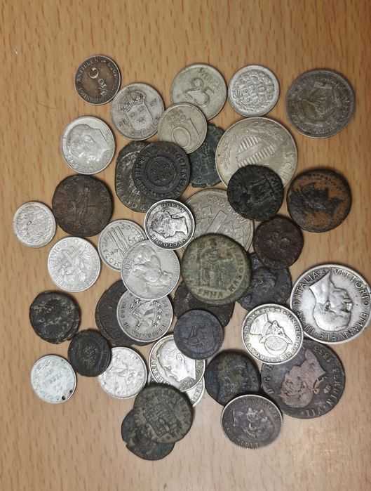 Lote de moedas: prata, romanas e gregas