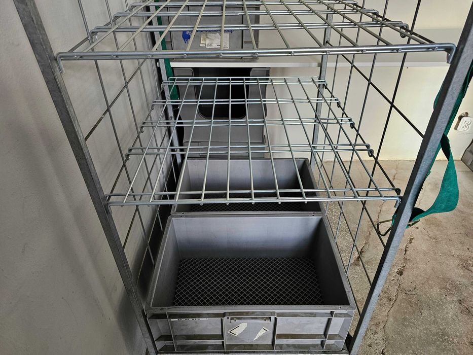 Wózek Magazynowy Gniazdowy Transportowy Siatkowy Platforma 80x67x190cm