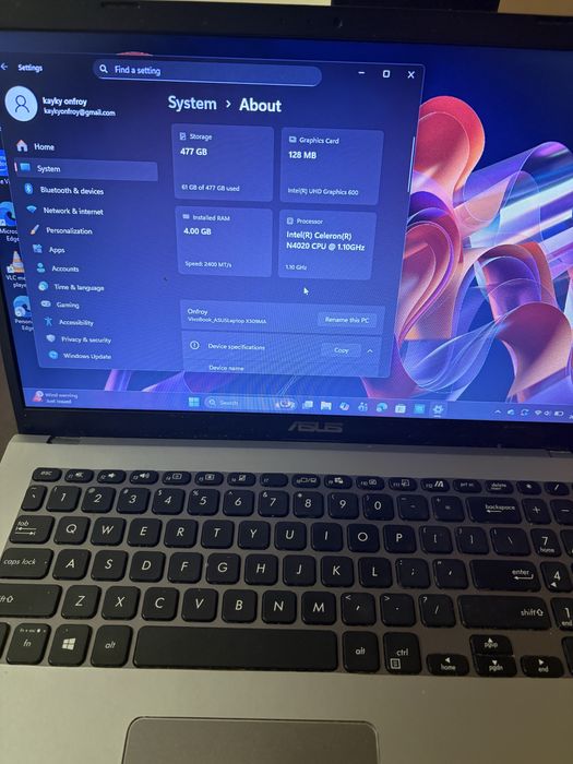 Laptop ASUS 477Gb RAM