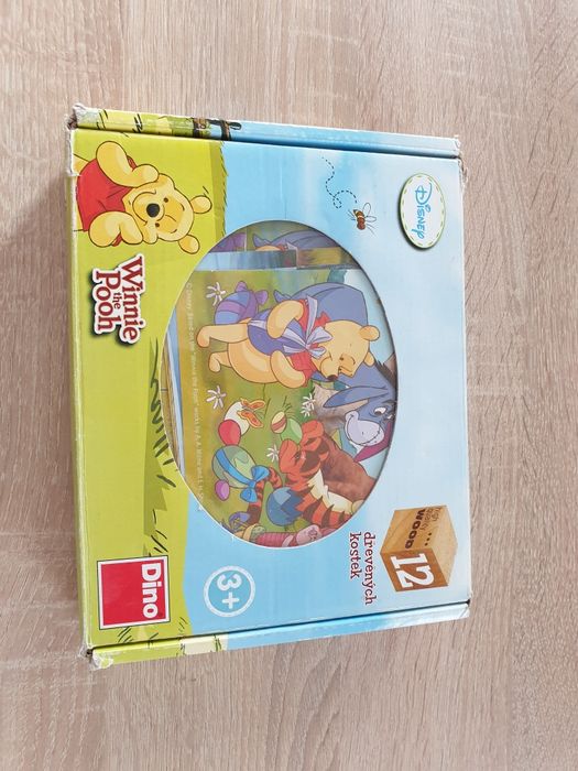 Puzzle Kubuś Puchatek drewniane kostki
