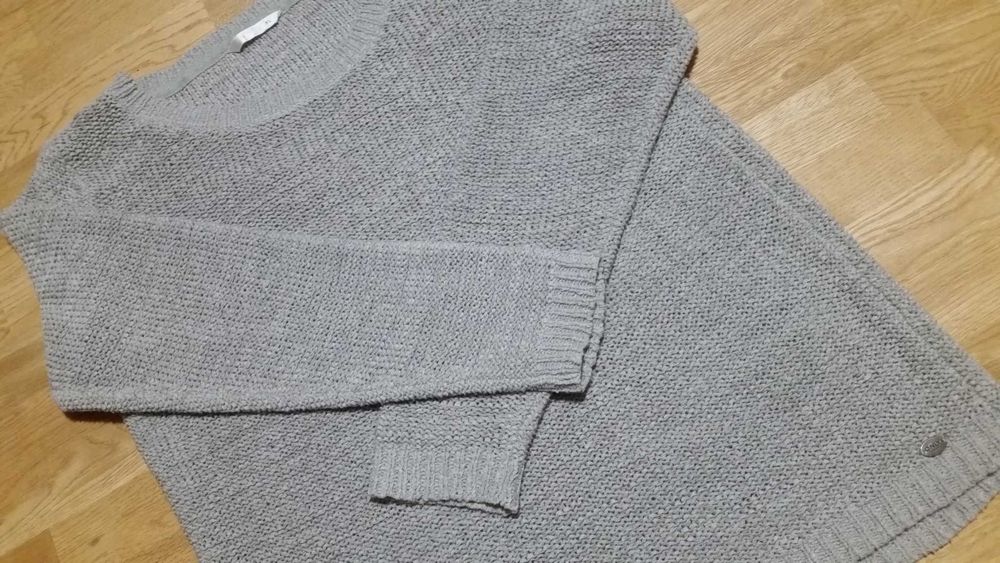 2 Sweter Kappa+Only szary+czarny bawełna oversized rozkloszowany L/XL